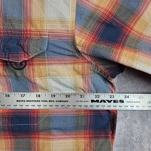 Ascend Plaid Short Sleeve Button Shirt Vented Mens L Breathable office outdoor - Picture 4 of 14